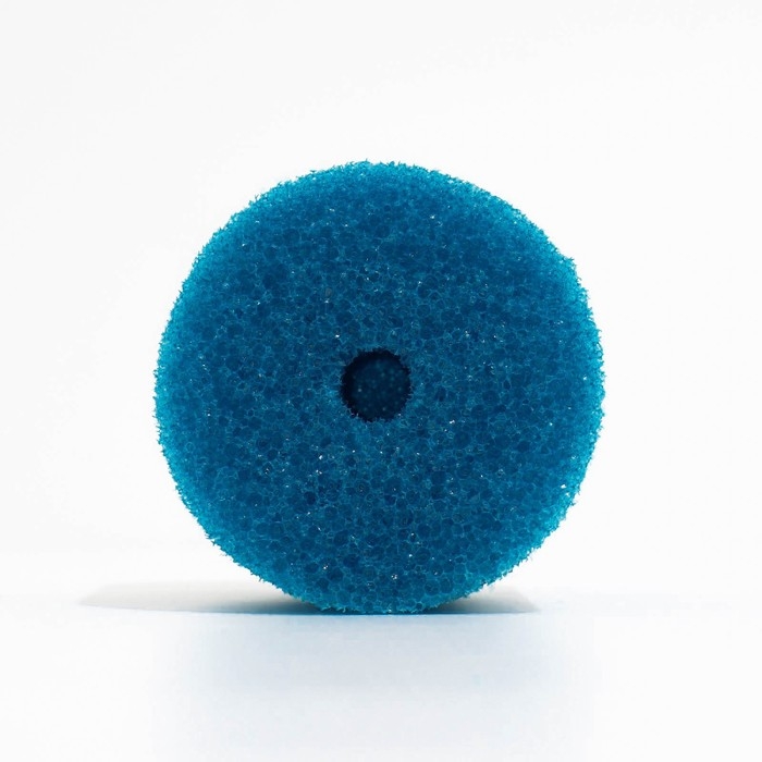 Губка круглая № 3, крупнопористая, 8 х 8 х 10 см, синяя Губка круглая № 3, крупнопористая, 8 х 8 х 10 см, синяя