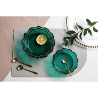 Салатник стеклянный фигурный &laquo;Цветочный&raquo;, 500 мл, 15&times;5 см