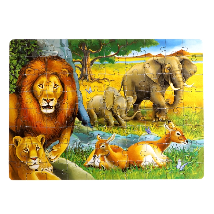 Пазл «Обитатели саванны», 80 деталей Пазл «Обитатели саванны», 80 деталей