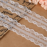 Кружево капроновое, 32 мм &times; 10 &plusmn; 1 м, цвет белый