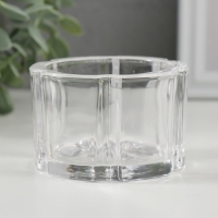 Подсвечник стекло на 1 свечу "Грани-цветок" прозрачный 8х8х5 см Подсвечник стекло на 1 свечу "Грани-цветок" прозрачный 8х8х5 см