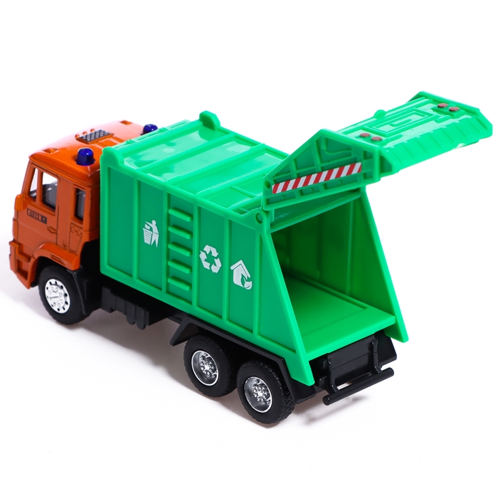 Грузовик металлический «КАМАЗ. Мусоровоз», инерционный, 1:54, цвет зелёный Грузовик металлический «КАМАЗ. Мусоровоз», инерционный, 1:54, цвет зелёный