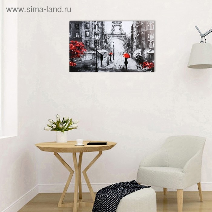 Картина-холст на подрамнике "Под дождём" 60х100 см