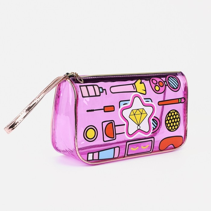 Косметичка на молнии, цвет фиолетовый