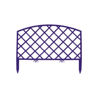 Ограждение декоративное, 35 &times; 220 см, 5 секций, пластик, сиреневое, ROMANIKA, Greengo