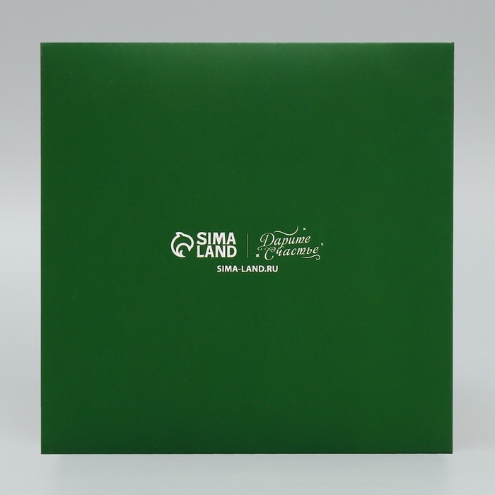 Складная коробка под маленький торт &laquo;С Новым годом&raquo;, шары, 15 х 15 х 18 см, Новый год