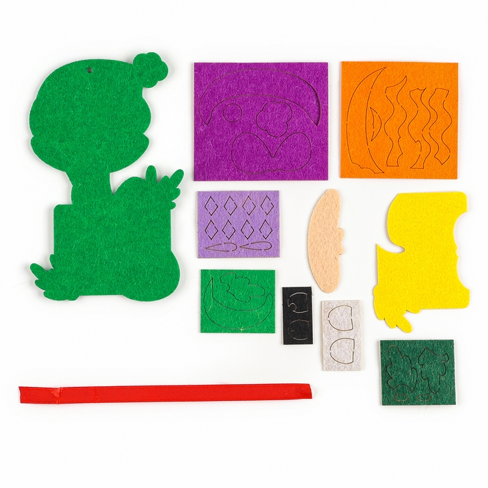 Подвеска из фетра на новый год своими руками &laquo;Змея&raquo;, новогодний набор для творчества