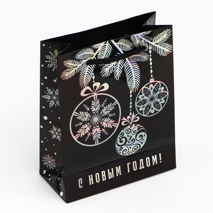 Пакет голографический вертикальный «С Новым годом», S 12 х 15 х 5.5 см , Новый год Пакет голографический вертикальный «С Новым годом», S 12 х 15 х 5.5 см , Новый год