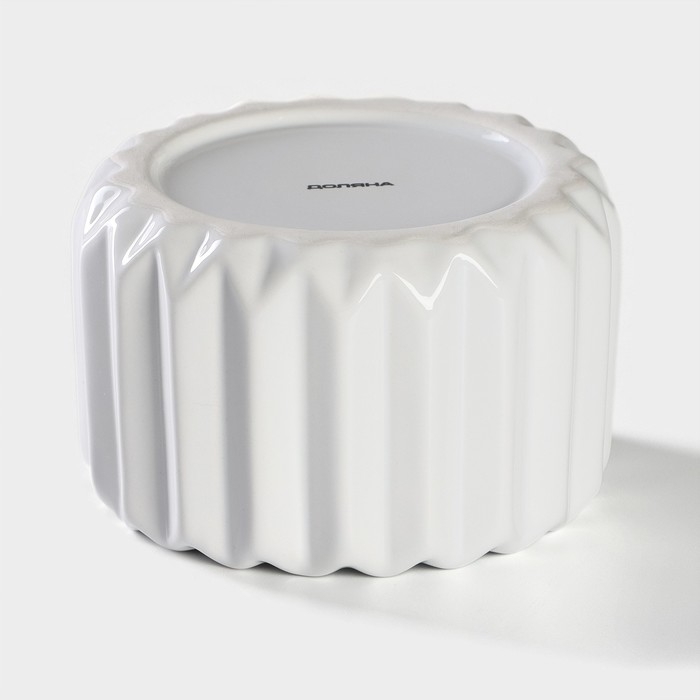 Банка керамическая для сыпучих продуктов Доляна &laquo;Золотой зайка&raquo;, 600 мл, цвет керамическая, белый