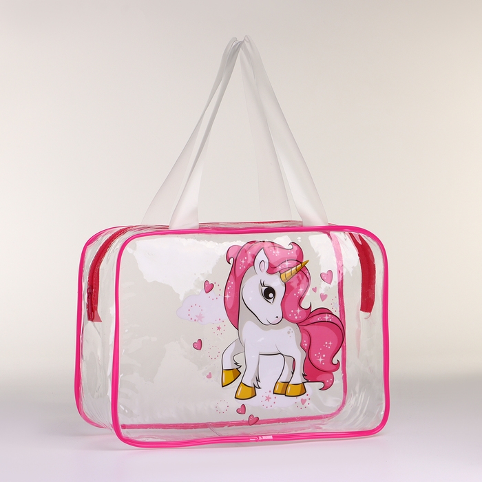 Косметичка на молнии, цвет малиновый