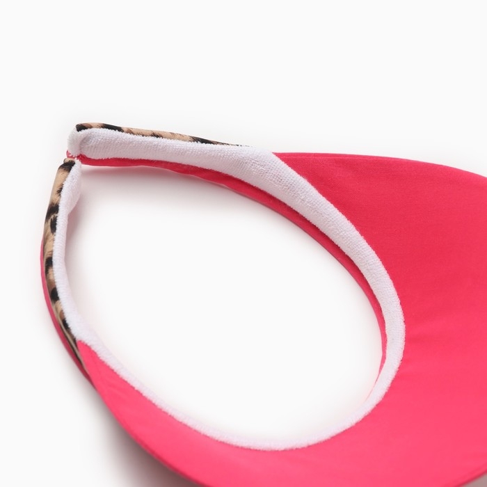 Козырёк женский MINAKU Козырёк женский MINAKU "Leopard" цвет розовый, р-р 56-58