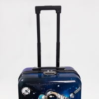 Чемодан детский 41 л (S), отдел на молнии, кодовый замок, 4 колеса, цвет синий