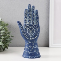 Сувенир полистоун "Рука Фатимы. Цветочный узор. Хамса" синий 9,5х6х21 см Сувенир полистоун "Рука Фатимы. Цветочный узор. Хамса" синий 9,5х6х21 см