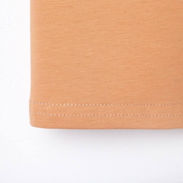 Футболка детская MINAKU:Basic line kids цвет песочный, рост 134