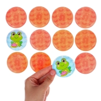 Мемо-игра: развивающие наклейки - присоски многоразовые для игры в ванной &laquo;Забавные животные&raquo;, найди пару, 6 пар, 12 стикеров EVA, Крошка Я