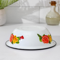 Миска, 1 л, индукция, деколь МИКС, цвет белый