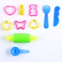 Формочки для лепки, набор 6 шт., 3 инструмента, скалка Формочки для лепки, набор 6 шт., 3 инструмента, скалка