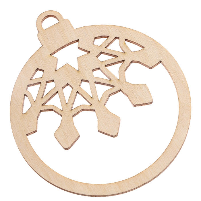 Заготовки для творчества на новый год «Шары со снежинками», 5 шт Заготовки для творчества на новый год «Шары со снежинками», 5 шт