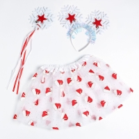 Карнавальный набор &laquo;Праздник&raquo;, 3 предмета: ободок, юбка, жезл