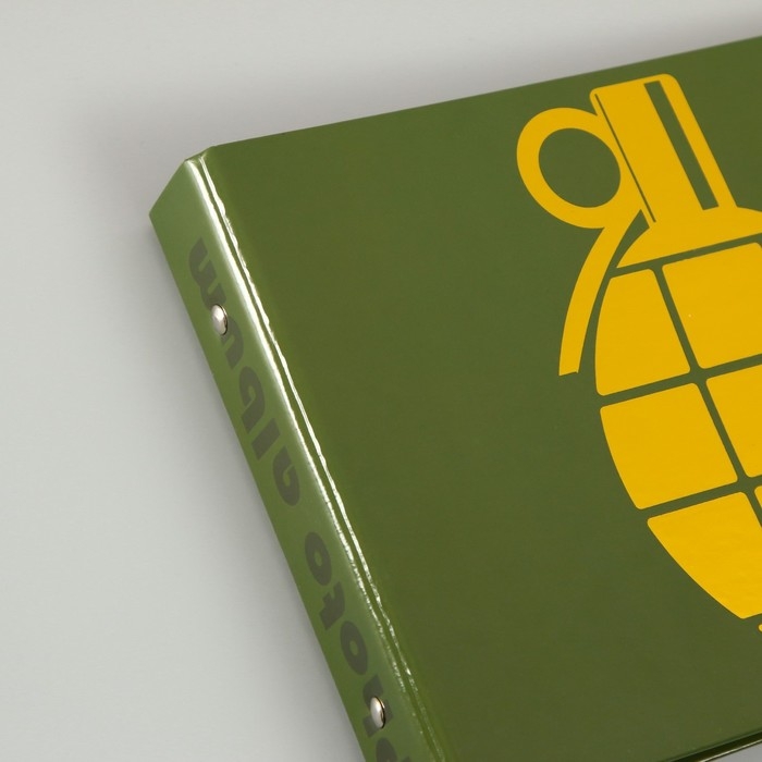 Фотоальбом 25 листов (уголки+кольца) "Граната" тиснение 19х27х3 см