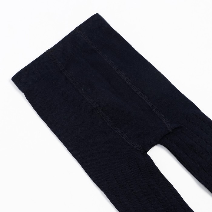 Колготки детские &laquo;вертикальная полоска&raquo;, цвет тёмно-синий, рост 122-128