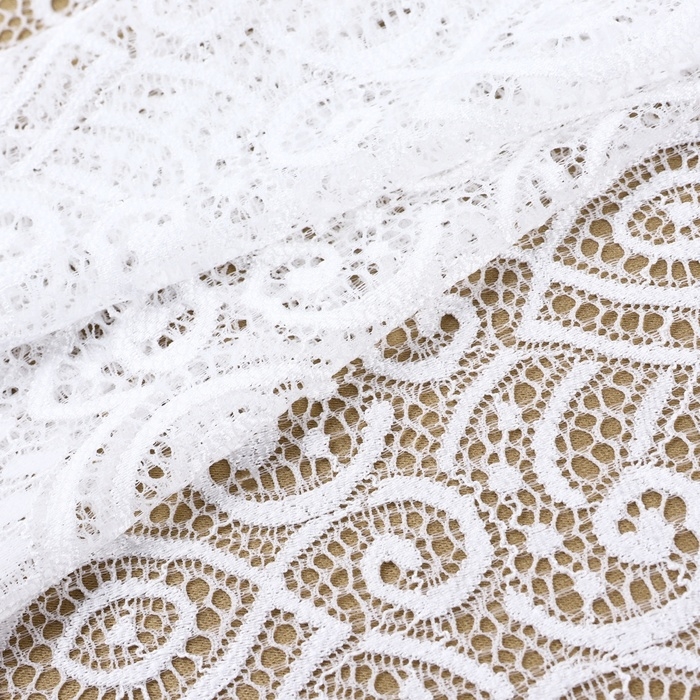 Кружевная эластичная ткань, 180 мм &times; 2,7 &plusmn; 0,5 м, цвет кипенно-белый