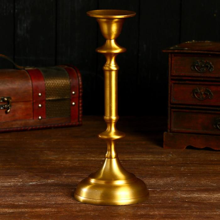 Подсвечник "Анико" алюминий 13х13х30 см