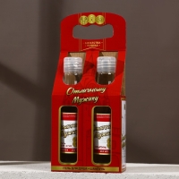 Подарочный набор косметики &laquo;Отличному мужику&raquo;, гель для душа и шампунь для волос во флаконах водки, 2 х 250 мл, Новый Год