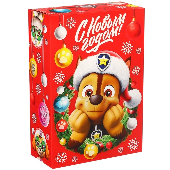 Коробка подарочная, "С Новым годом",  16 х 23 х 7,5 см, Щенячий патруль