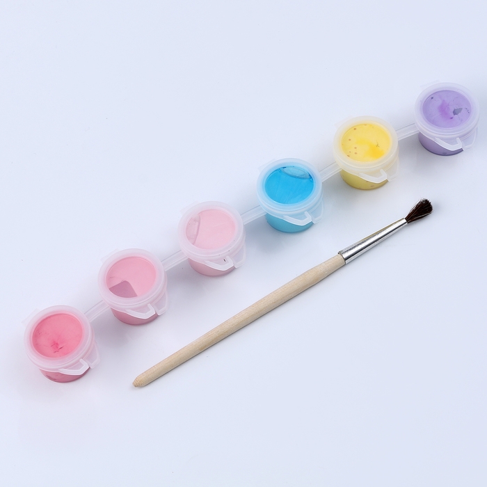 Кружка для росписи &laquo;Браслетик модницы&raquo;, 6 акриловых красок, кисточка, комплект украшений