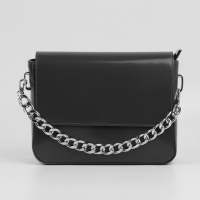 Цепочка для сумки, с карабинами, железная, 22 &times; 16 мм, 30 см, цвет серебряный