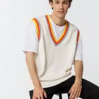 Жилет оверсайз унисекс Cornell в сумке, молочно-белый, размер S/M