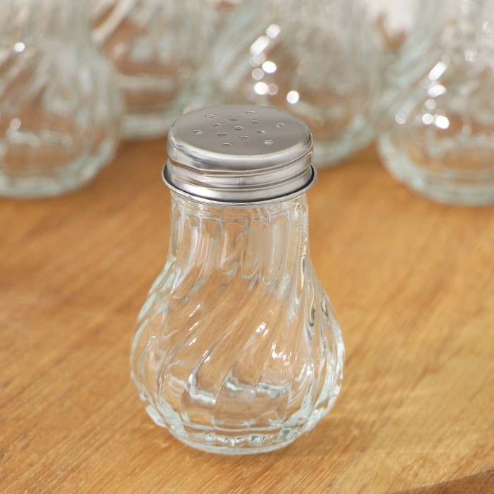 Набор стеклянных солонок Доляна &laquo;Изгиб граней&raquo;, 24 предмета: 60 мл, 5&times;7,5 см