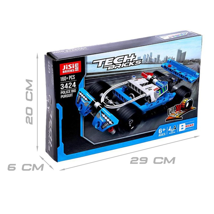 Конструктор с инерционным механизмом &laquo;Супергонка&raquo;, 160 деталей