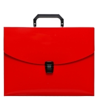 Папка-портфель А4 на замке, Calligrata TOP Deluxe, 1 отделение, пластиковая, 1000 мкм, красная Папка-портфель А4 на замке, Calligrata TOP Deluxe, 1 отделение, пластиковая, 1000 мкм, красная