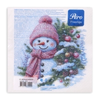Салфетки бумажные Pero Prestige &laquo;Милый снеговик&raquo;, 3 слоя, 33х33, 20 шт