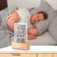 Часы настольные с термометром и гигрометром КТ-3386 Часы настольные с термометром и гигрометром КТ-3386