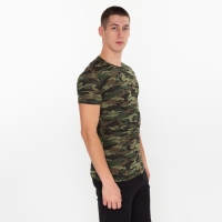Футболка мужская, цвет зелёный/камуфляж, размер 48 Футболка мужская, цвет зелёный/камуфляж, размер 48