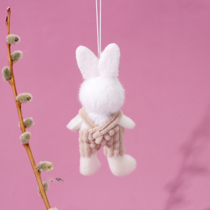Мягкая игрушка «Зайчик» на подвесе, 14 см, цвет МИКС Мягкая игрушка «Зайчик» на подвесе, 14 см, цвет МИКС