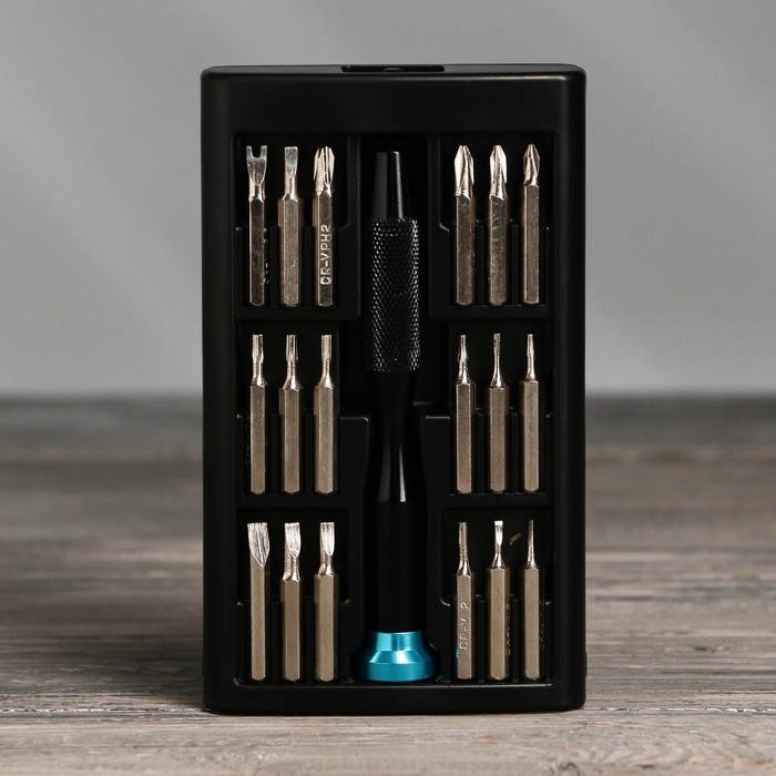 Набор отверток в фляге &laquo;Твое лицо&raquo;, универсальный, 18 предметов