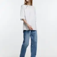 Футболка оверсайз унисекс Base Space, белая, размер XS/S Футболка оверсайз унисекс Base Space, белая, размер XS/S