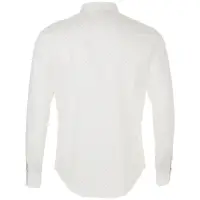 Рубашка мужская Becker Men, белая с темно-синим, размер 3XL