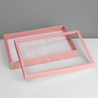 Подставка для украшений &laquo;Шкатулка&raquo; 100 мест, 29&times;19&times;4 см, цвет розовый