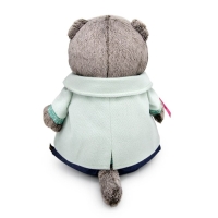 Мягкая игрушка &laquo;Басик&raquo;, в твидовом пиджаке с розой, 19 см