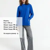 Худи унисекс Westray, синее, размер M