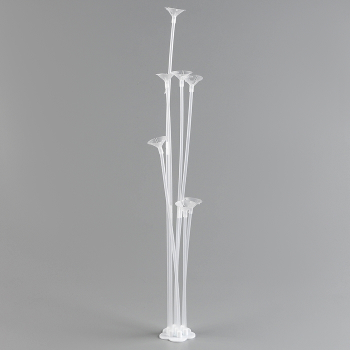 Стойка для воздушных шаров на 7 шаров, основание ромашка, высота 80 см Стойка для воздушных шаров на 7 шаров, основание ромашка, высота 80 см