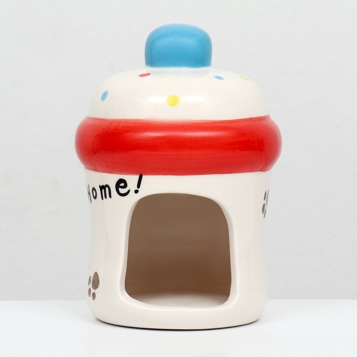 Домик для грызунов Домик для грызунов "Бутылочка" керамический, 9,2 х 9,2 х 13,5 см