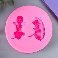 Молд силикон "Два ангелочка" 2 предмета 8х8х2 см Молд силикон "Два ангелочка" 2 предмета 8х8х2 см