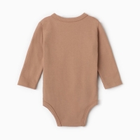 Боди с длинным рукавом Крошка Я, BASIC LINE, рост 74-80 см, цвет коричневый