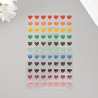 Наклейка пластик "Палитра сердечек" 20х9 см